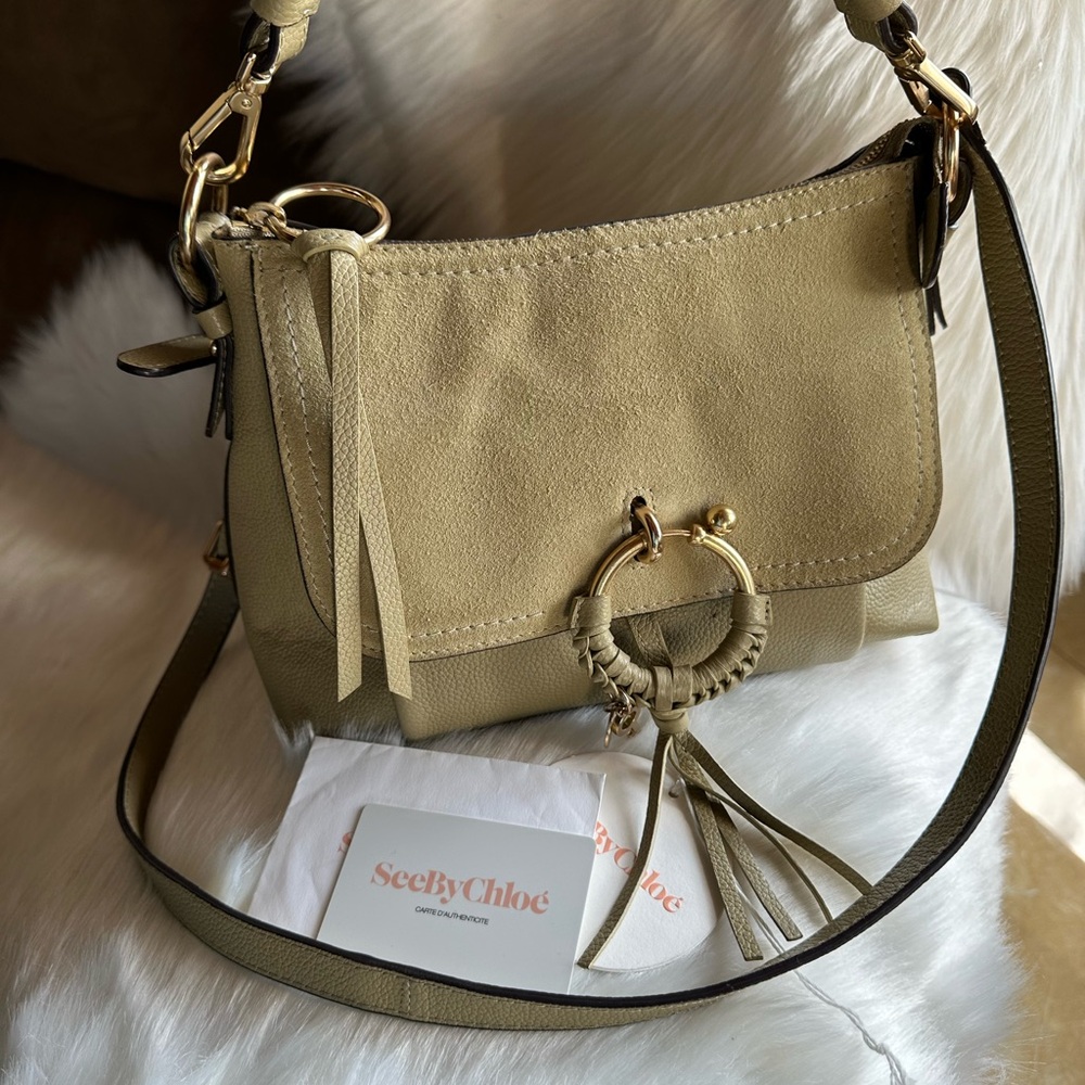 See By Chloe Beige Leather Shoulder Bag